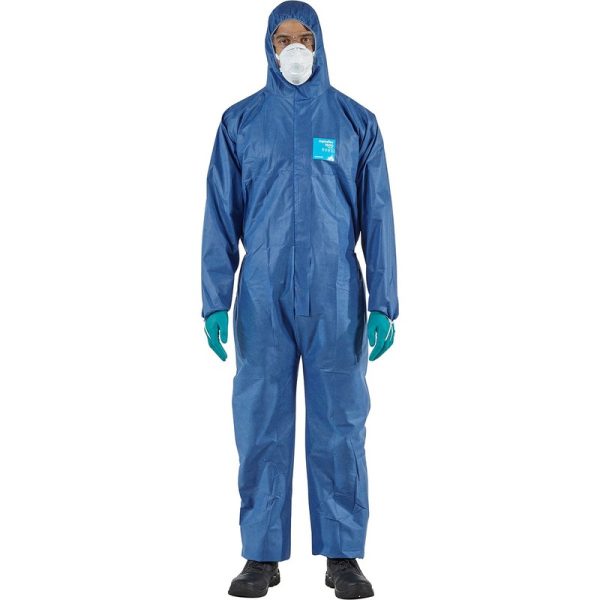 Ansell – Coverall with 3-piece Hood, 2-way Front ipper with Re-Sealable Storm Flap and Finger Loops, MOQ-10Pcs – MICROGARD 1500 PLUS/1500 PLUS Stitched – Model 111